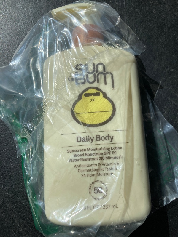 Photo 1 of Sun Bum Daily SPF 50 Sunscreen Body Lotion - Broad Spectrum Moisturizing Sunscreen with Vitamin E - Vegan and Hawaii 104 Act Compliant (Without Octinoxate & Oxybenzone) - Dermatologist Tested - 8 oz