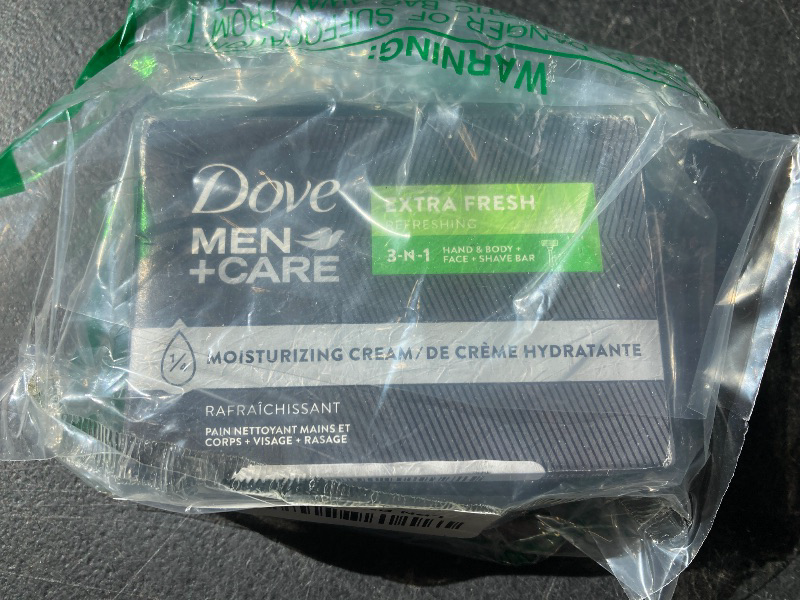 Photo 1 of Dove Men+Care Bar 3 in 1 Cleanser for Body, Face, and Shaving Extra Fresh 14 Bars to Clean and Hydrate Skin Body and Facial Cleanser Mandarin Citrus, Patchouli, and Rosemary scent 3.75 oz