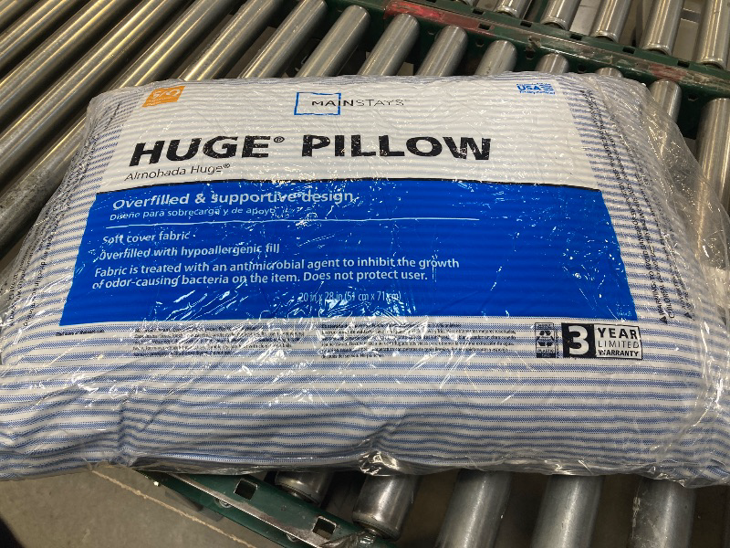 Photo 1 of Mainstays HUGE Pillow 20" x 28" in Blue and White Stripe