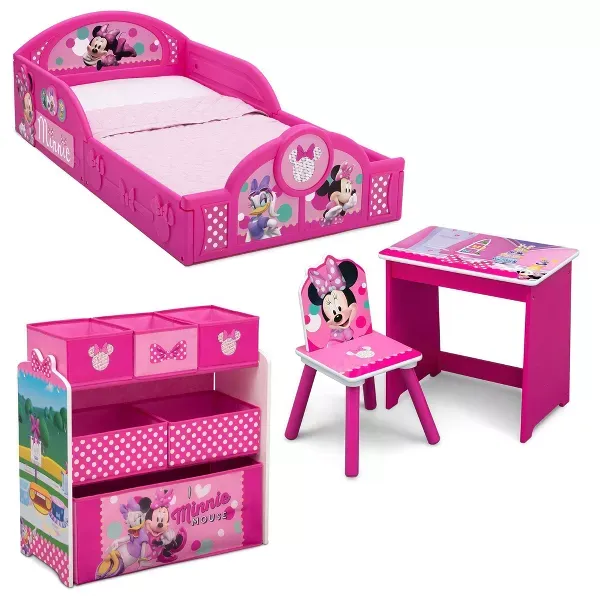 Photo 1 of Disney Junior Minnie 3 Piece Room - in - a Box Set Delta Children Room Box Bedroom Set - 4pc