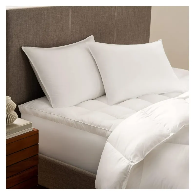 Photo 1 of Serta Down Illusion Pillow, Down Alternative King Size Bed Pillows, Medium/Firm, 2 pack, 20 in x 36 in, White