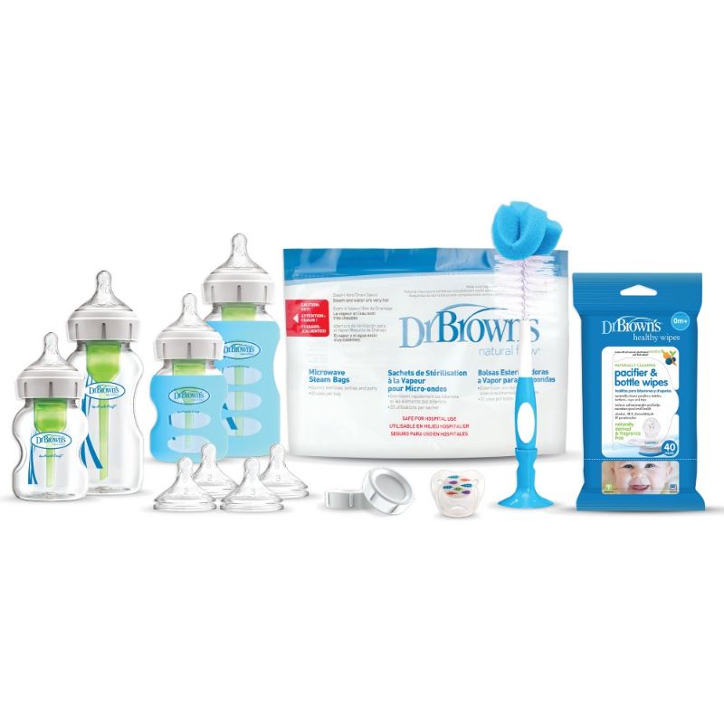 Photo 1 of Dr. Brown's Anti-Colic Wide Neck Glass Baby Bottle Gift Set - 14ct