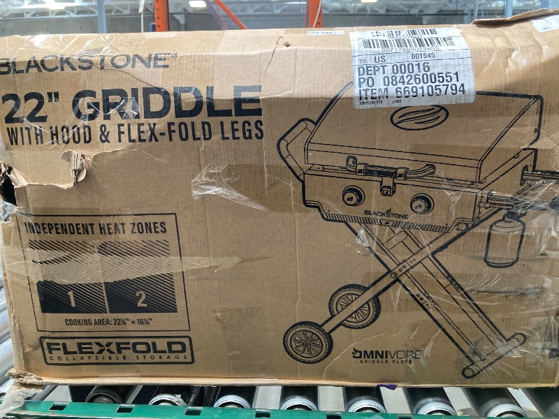 Photo 1 of Blackstone Adventure Ready 2-Burner 22" Propane Omnivore Griddle with Flex-fold Legs