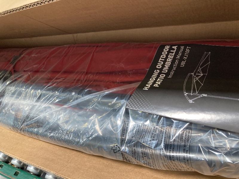 Photo 1 of Hanging Outdoor Market Patio Umbrella w/ Easy Tilt Adjustment