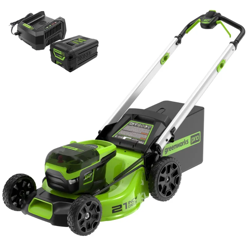 Photo 1 of Greenworks 60V 21" Cordless Brushless Lawn Mower with 5.0Ah Battery & Charger 2531602