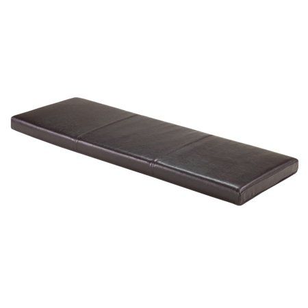 Photo 1 of Boris Cushion Bench Seat Faux Leather - Espresso -Winsome: Upholstered, Padded for Entryway & Dining