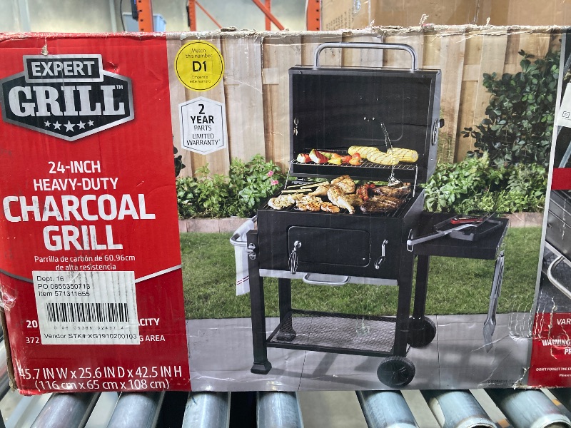 Photo 1 of Expert Grill Heavy Duty 24-inch Charcoal Grill Black