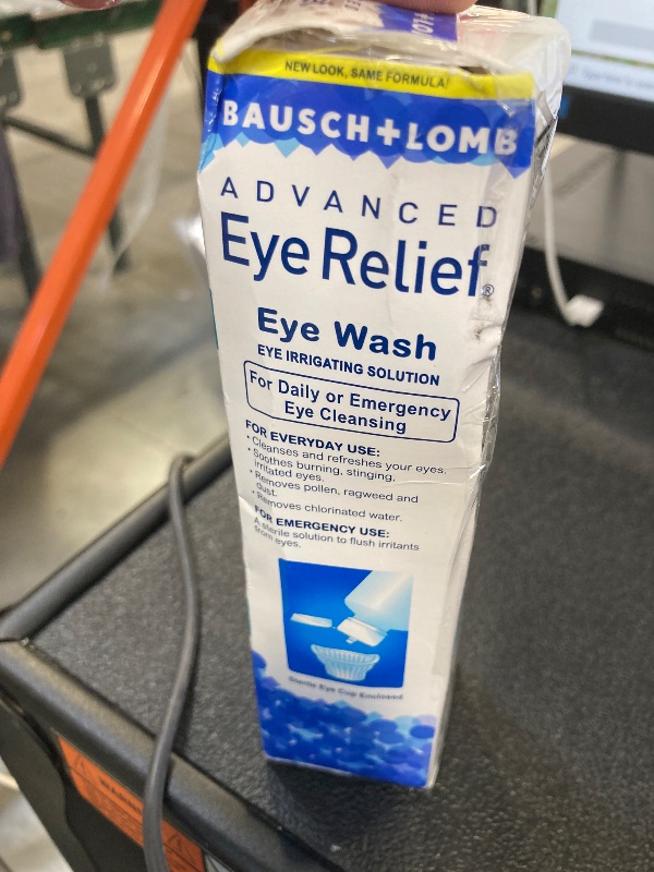 Photo 1 of Bausch + Lomb Advanced Eye Relief, Eye Wash Solution, Cleanses, Refreshes, and Soothes for Daily or Emergency Use, 4 Fl Oz 