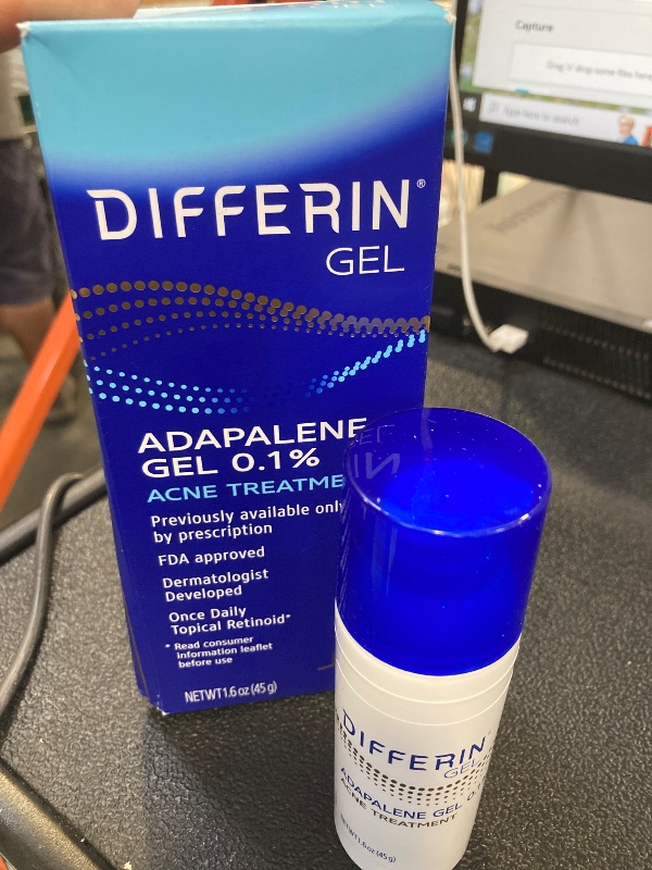 Photo 1 of Differin Acne Treatment Gel, 90 Day Supply, Retinoid Treatment for Face with 0.1% Adapalene, Gentle Skin Care for Acne Prone Sensitive Skin, 45g Pump (Packaging May Vary)
