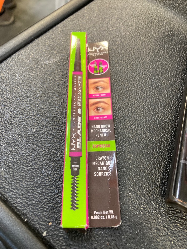 Photo 1 of NYX PROFESSIONAL MAKEUP Blade & Shade Brow Pencil, Nano Mechanical Eyebrow Pencil, Up to 16HR Make Up Wear - Espresso