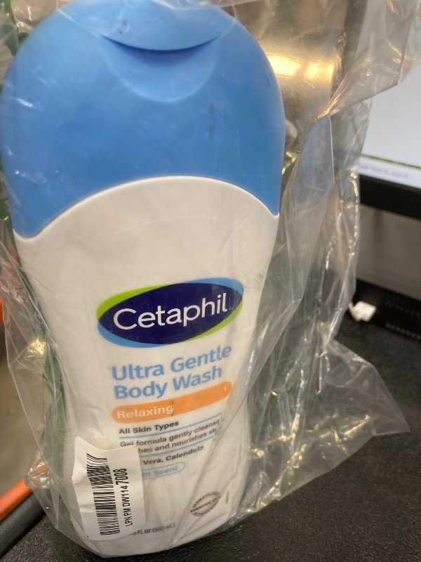 Photo 1 of Cetaphil Ultra Gentle Refreshing Body Wash, For Dry to Normal, Sensitive Skin, 16.9oz, with Aloe Vera, Calendula, Vitamin B5, Hypoallergenic, Fragrance Free, Dermatologist Tested