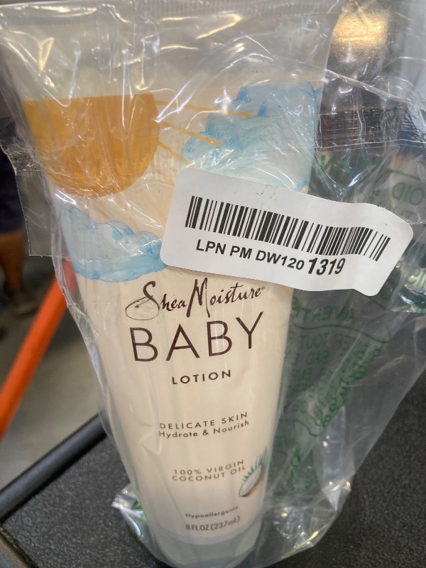 Photo 1 of SheaMoisture Baby Lotion for Baby Skin 100% Virgin Coconut Oil, Clear Skin Moisturizer 8 oz