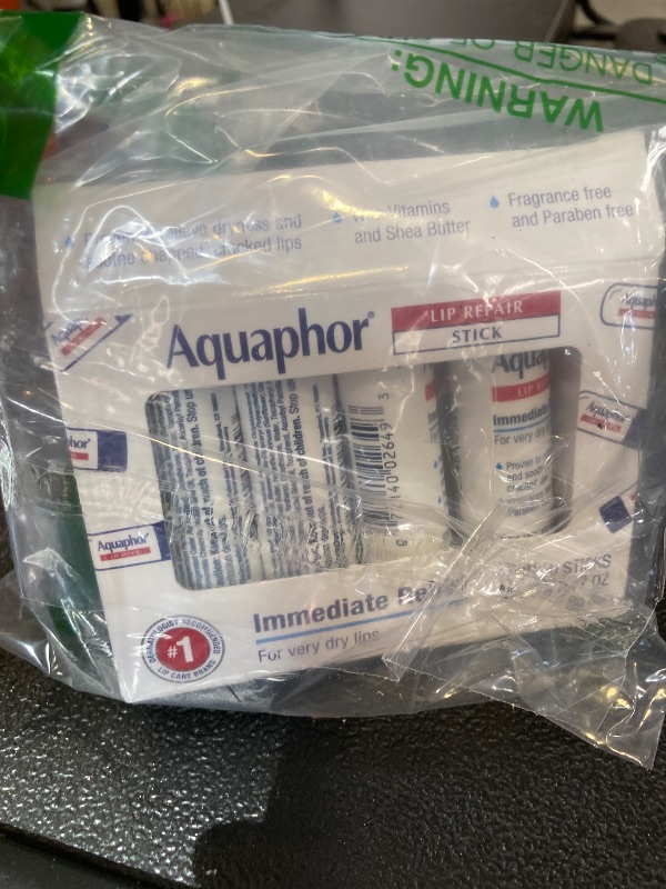Photo 1 of Aquaphor Lip Repair Stick - Soothes Dry Chapped Lips - 0.17 Ounce (Pack of 4)