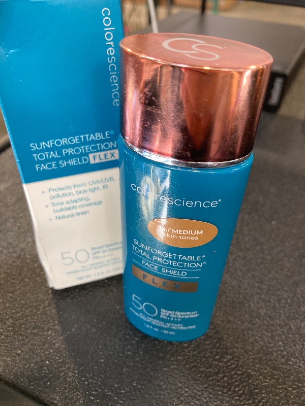 Photo 1 of Colorescience Total Protection Face Shield Flex SPF 50, Zinc Oxide Formula, Medium, 1.8 fl. oz.