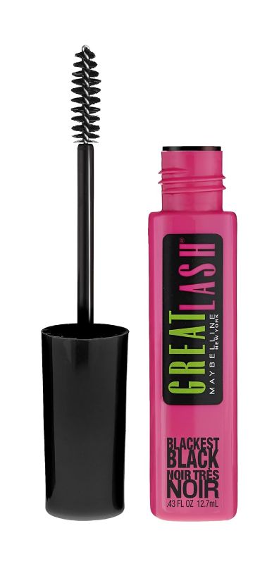 Photo 1 of Maybelline Great Lash Washable Mascara Makeup, Volumizing Lash-Doubling Formula That Conditions As It Thickens, Very Black, 