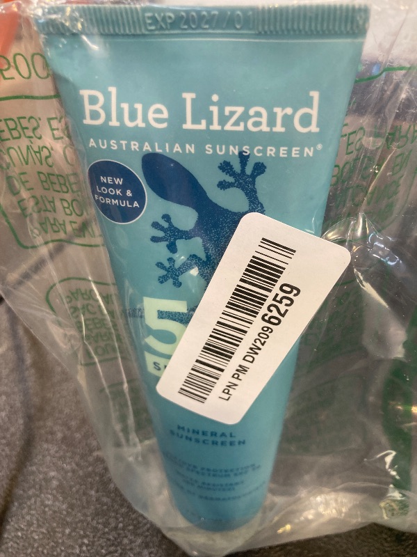 Photo 1 of BLUE LIZARD Sensitive Mineral Sunscreen with Zinc Oxide 50+ Water Resistant UVAUVB Protection with Smart Cap Technology Fragrance Free, Sensitve, SPF 50 - - Tube, Unscented, 5 Fl Oz