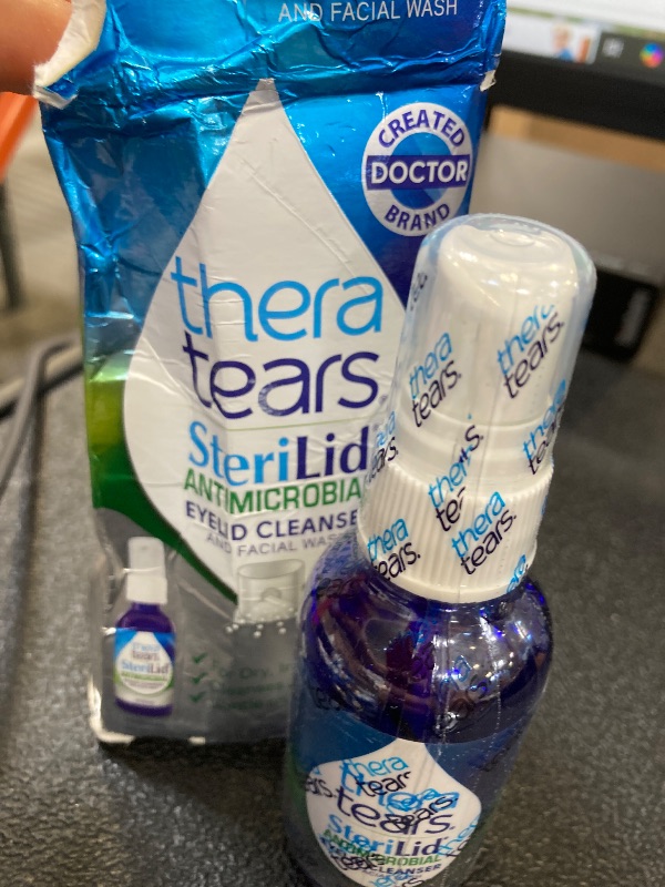 Photo 1 of TheraTears SteriLid Antimicrobial Eyelid Cleanser and Face Wash, for irritated eyes, 2 fl oz Spray