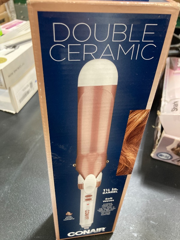 Photo 1 of Conair Double Ceramic 1 1/2-Inch Curling Iron, 1 ½ inch barrel produces soft waves – for use on medium and long hair