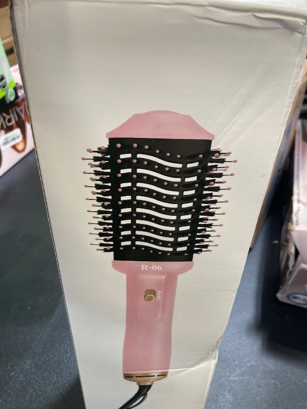 Photo 1 of Lopeie Hair Dryer Brush Blow Dryer Brush in One, 4 in 1 Hair Dryer and Styler Volumizer with Oval Barrel, Professional Salon Hot Air Brush for All Hair Types, Bright Pink