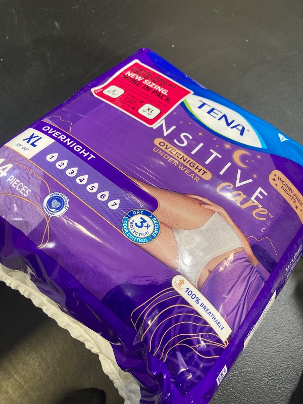 Photo 1 of Tena Sensitive Care Overnight Incontinence Underwear for Women Extra Large, 14 Count (New Sizing)
