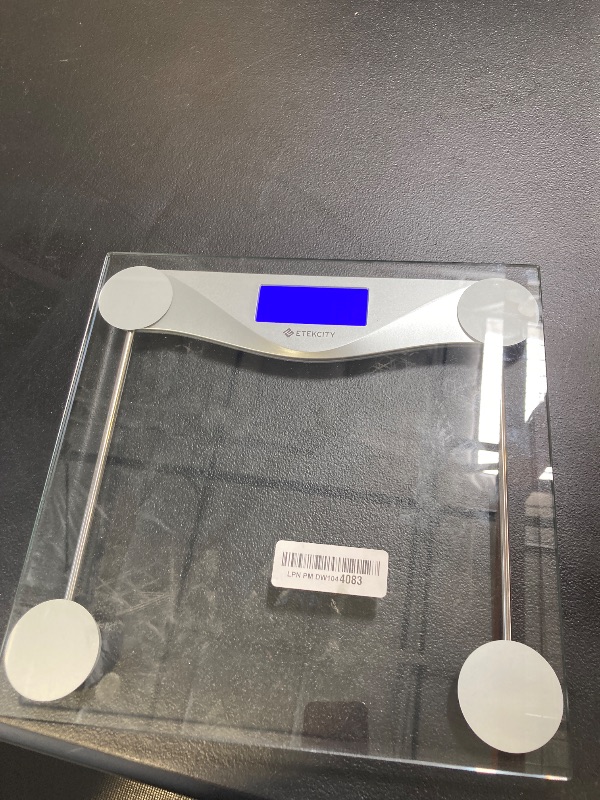 Photo 1 of Etekcity Digital Body Weight Bathroom Scale, Large Blue LCD Backlight Display, High Precision Measurements,6mm Tempered Glass, 400 Pounds