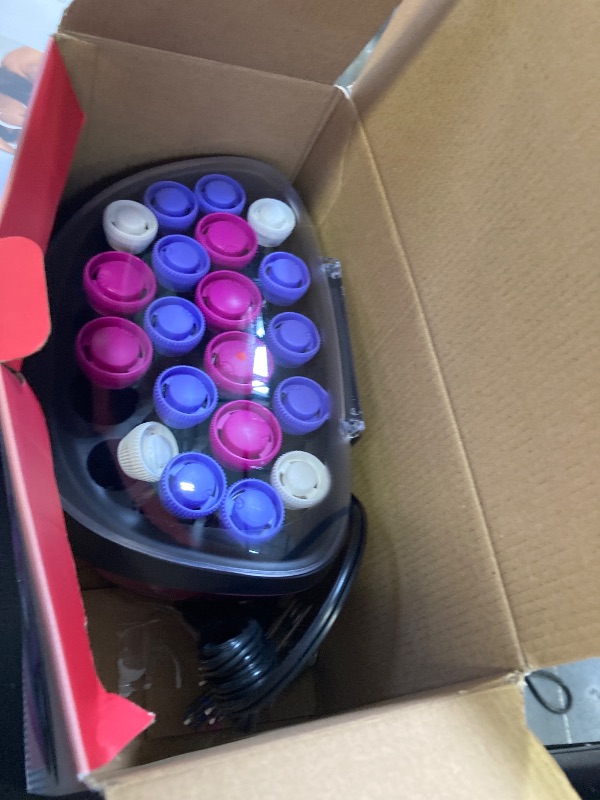 Photo 1 of Remington Ionic Conditioning Hair Setter, 20 Velvet Hair Rollers, 6 Large (1¼”), 10 Medium (1"), 4 Small (¾”), Blowout Style Hair Curlers