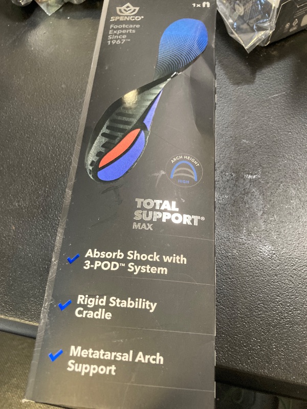 Photo 1 of Spenco Total Support Max Shoe Insoles - Orthotic Metatarsal Arch Support Inserts for Men & Women - Absorbs Shock, Reduces Over-pronation - EVA Layer Conforms to Foot Contours, Deep Heel Cupping
