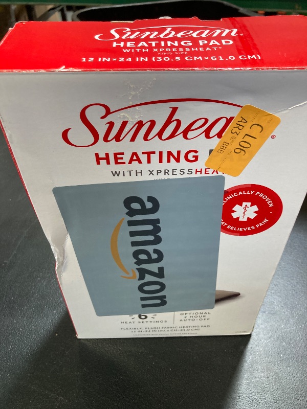 Photo 1 of Sunbeam XL Back Neck and Shoulder Heat Therapy 12 x 24 with Auto Shut Off 6 Settings Machine-Washable Comfortable Microplush Fabric - Burgundy