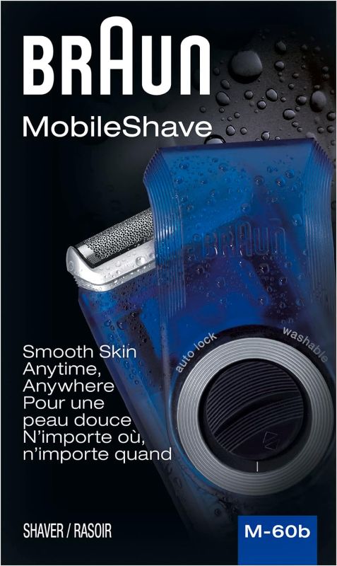Photo 1 of Braun Electric Razor for Men, M60b Mobile Electric Foil Shaver, Washable 2 pack