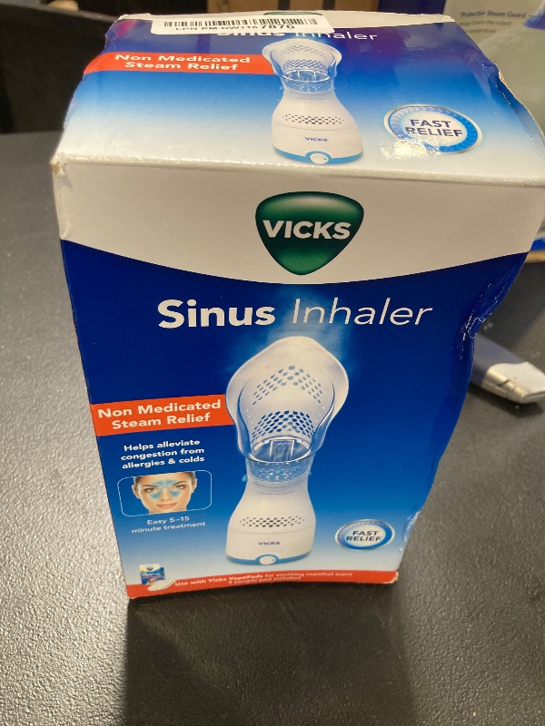 Photo 1 of Vicks Sinus Inhaler - Non-Medicated Steam Relief for Allergies, Congestion, Cough & Colds, Vocal Steamer, Soothes Nasal & Throat Passages, Works with VapoPads (1 Included), FSA & HSA Eligible