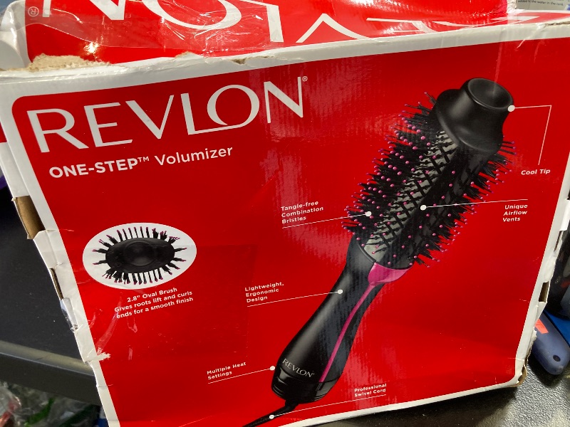 Photo 1 of REVLON One-Step Volumizer Hair Dryer and Styler, for Less Frizz, More Shine, and Reduced Heat Damage for Salon Style Round Brush for Blowout, Black (Amazon Exclusive)