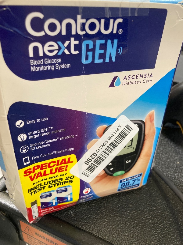 Photo 1 of Ascensia CONTOUR NEXT GEN Blood Glucose Monitoring System – All-in-One Kit for Diabetes with Glucose Monitor and 20 Test Strips For Blood Sugar & Glucose Testing