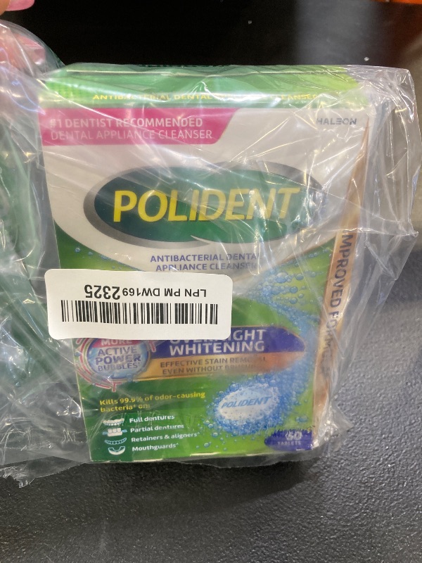 Photo 1 of Polident Overnight Whitening Antibacterial Dental Appliance Cleanser Tablets, 60 Count