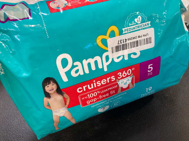 Photo 1 of Pampers Diapers - Cruisers 360 - Size 5, 19 Count, Babyproof up to 100% Leakproof Pull-On Diaper