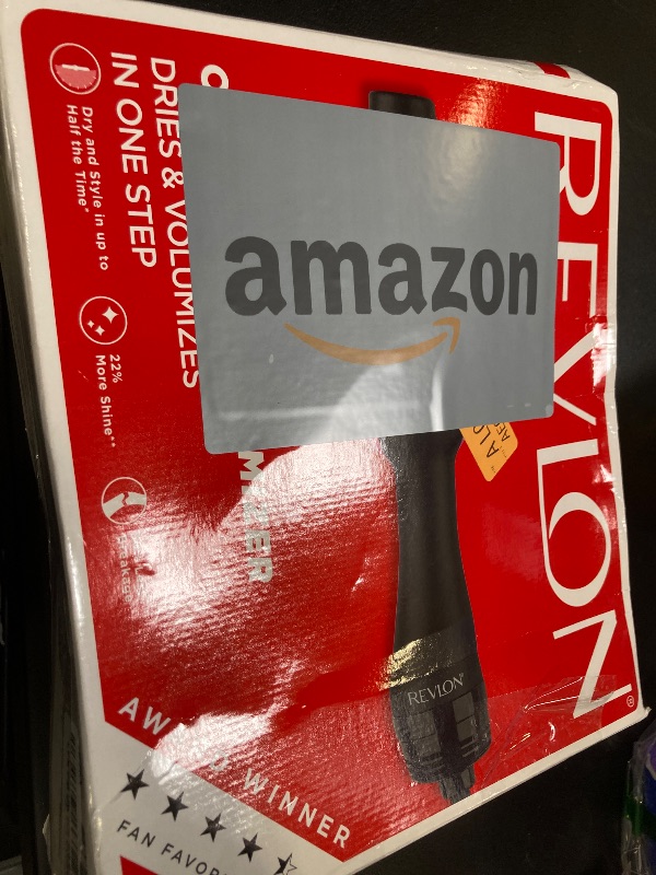 Photo 1 of REVLON One-Step Volumizer Hair Dryer and Styler, for Less Frizz, More Shine, and Reduced Heat Damage for Salon Style Round Brush for Blowout, Black (Amazon Exclusive)