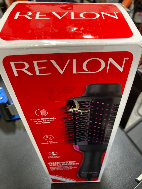 Photo 1 of REVLON One-Step Volumizer Hair Dryer and Styler with Improved Motor – Easy Salon-Style Blowouts – Less Frizz, More Shine, and Reduced Heat Damage, for All Hair Types and Lengths (Black)