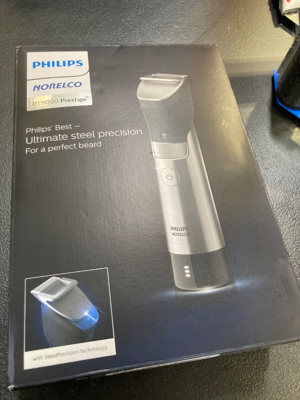 Photo 1 of Philips Norelco Series 9000, Ultimate Precision Beard and Hair Trimmer with Beard Sense Technology for an Even Trim, BT9810/40