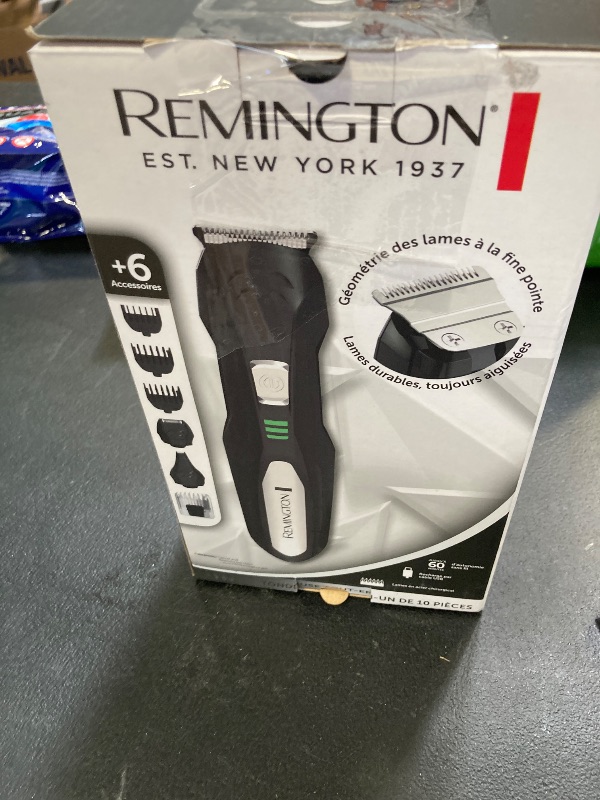 Photo 1 of Remington All-in-One Grooming Kit, Lithium Powered, 8 Piece Set with Trimmer, Men's Shaver, Clippers, Beard and Stubble Combs, Black