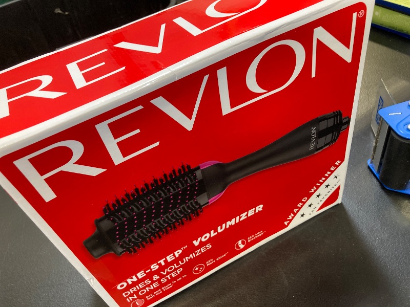 Photo 1 of REVLON One-Step Volumizer Hair Dryer and Styler, for Less Frizz, More Shine, and Reduced Heat Damage for Salon Style Round Brush for Blowout, Black (Amazon Exclusive)