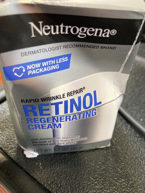 Photo 1 of Neutrogena Rapid Wrinkle Repair Retinol Face Moisturizer, Daily Anti-Aging Face Cream with Retinol & Hyaluronic Acid to Fight Fine Lines, Wrinkles, & Dark Spots, 1.7 oz