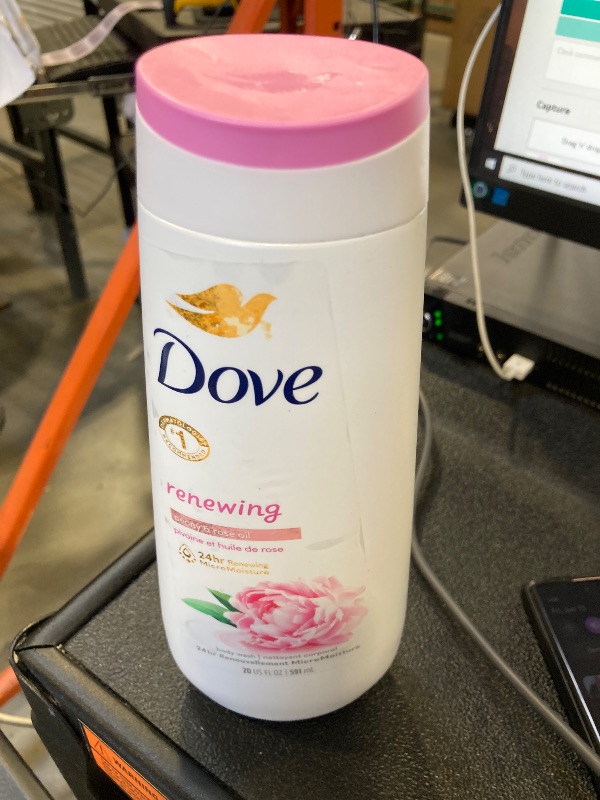 Photo 1 of Dove Body Wash Renew Peony & Rose Oil For 24hr Lotion-Soft Skin Moisturizing Skin Cleanser with No Sulfates No Parabens 20 oz