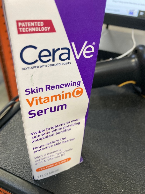 Photo 1 of CeraVe Vitamin C Serum with Hyaluronic Acid, Skin Brightening Serum for Face with 10% Pure Vitamin C, Fragrance Free, 1 Fl. Oz