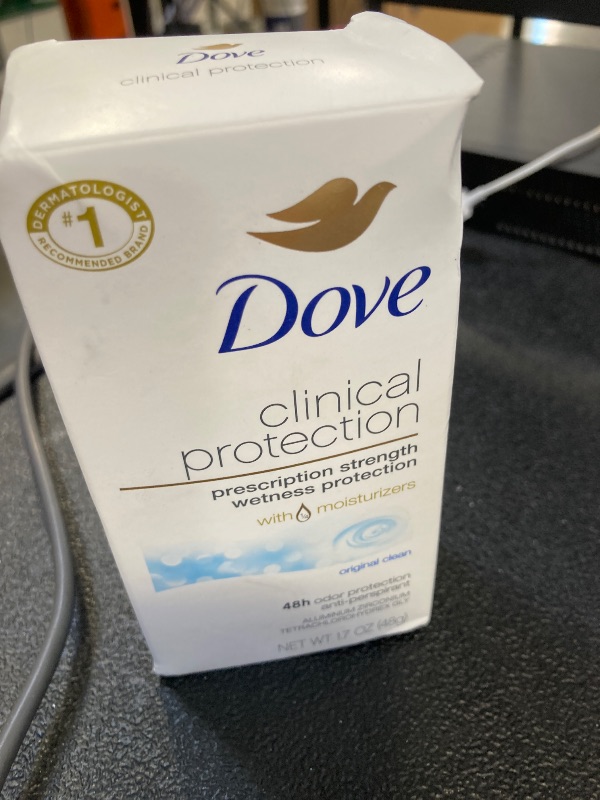 Photo 1 of Dove Deodorant for Women, Clinical Protection Antiperspirant, Original Clean  – Prescription Strength Wetness Protection with ¼ Moisturizers, 1.7 Oz Ea