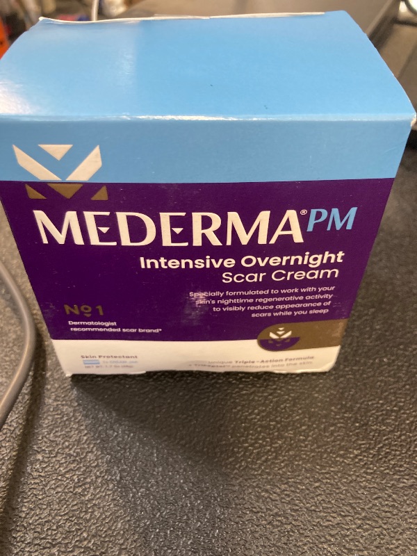 Photo 1 of Mederma PM Intensive Overnight Scar Cream, Works with Skin's Nighttime Regenerative Activity, Clinically Shown to Make Scars Smaller and Less Visible, 1.7 Oz (48g)