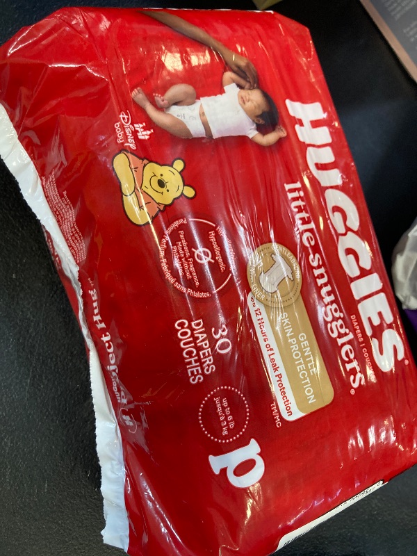 Photo 1 of Huggies Newborn Diapers, Little Snugglers Baby Diapers, Size Preemie (up to 6 lbs), 30 Count