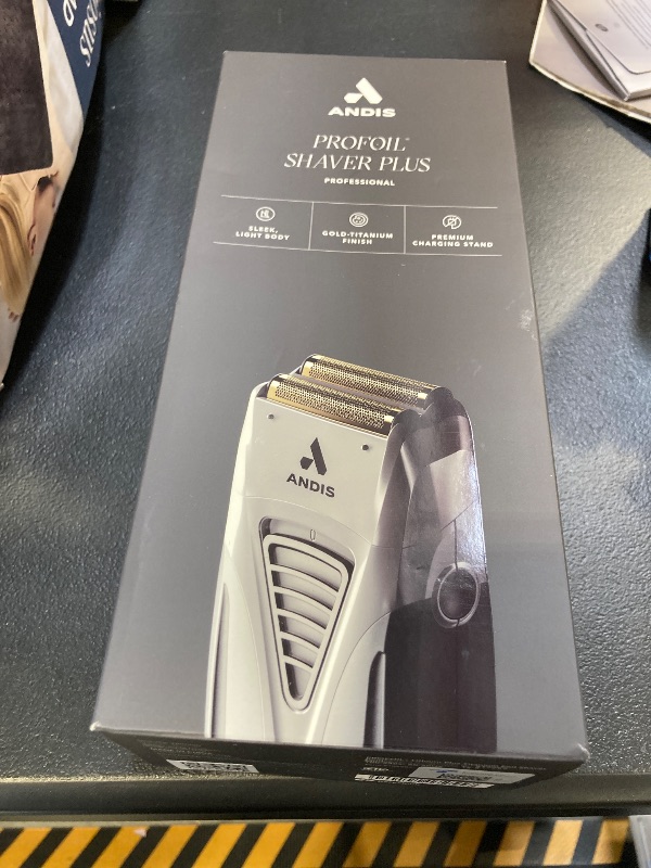Photo 1 of Andis TS-2 17255 Pro Foil Lithium Titanium Foil Shaver, Cord/Cordless, Smooth Shaving Cordless Shaver with Charger, Black