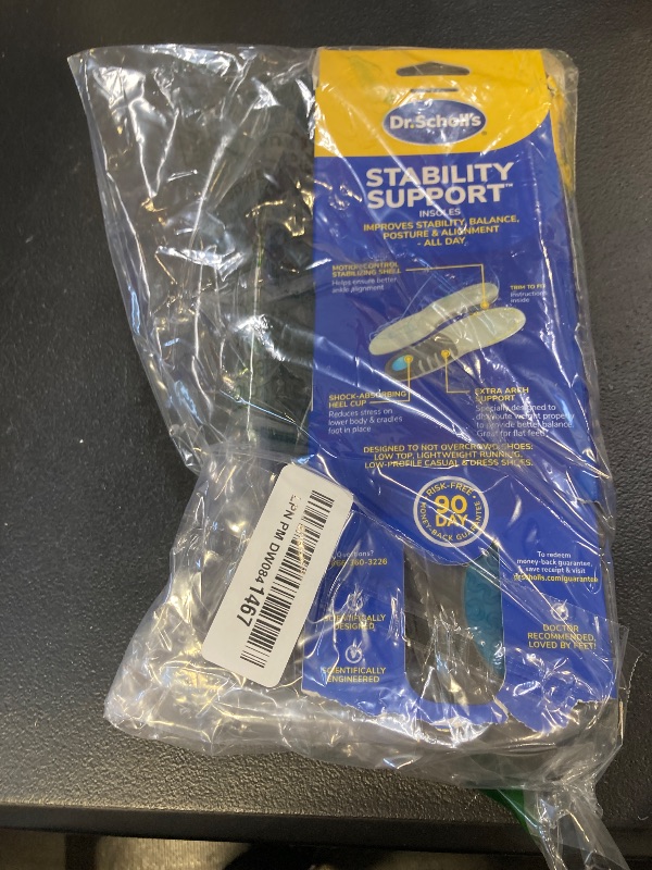 Photo 1 of ?Dr. Scholl's Stability Support Insoles, Flat Feet & Overpronation Low Arch Support, Improves Balance & Stability, Motion Control, Trim Inserts to Fit Shoes, Women's Size 6-10