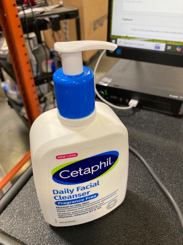 Photo 1 of Cetaphil Face Wash, Daily Facial Cleanser for Sensitive, Combination to Oily Skin, 16 Oz, Fragrance Free, Gentle Foaming, Soap Free, Hypoallergenic
