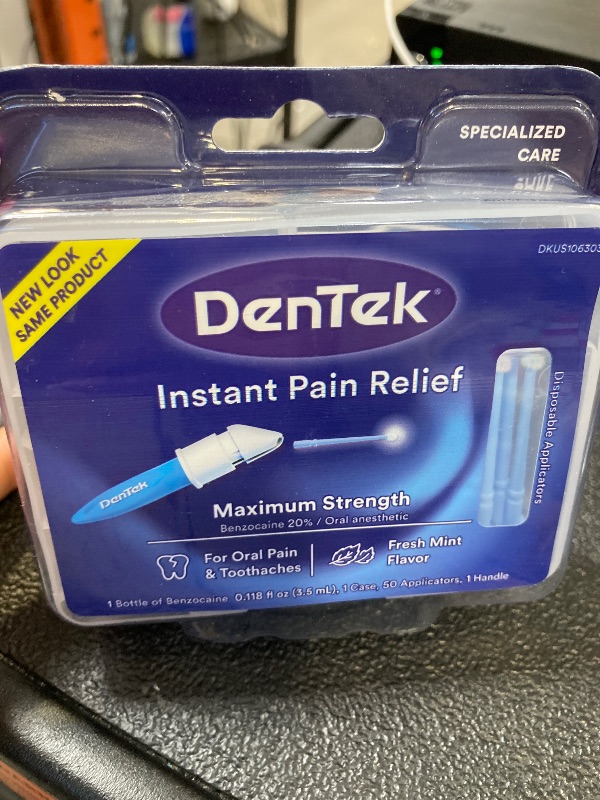 Photo 1 of DenTek Instant Oral Pain Relief Maximum Strength Kit for Toothaches | 50 Count