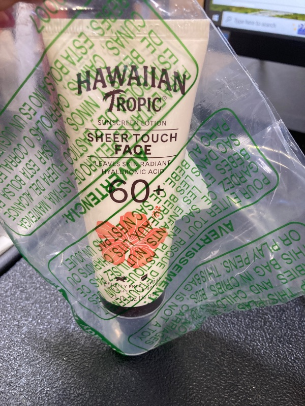 Photo 1 of Hawaiian Tropic Sheer Touch Face Sunscreen Lotion SPF 60, 2.5oz | Travel Size Sunscreen for Face, Sunblock Lotion, 2.5oz